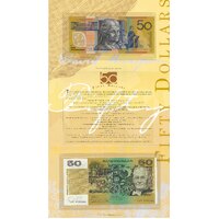 Australia 1995 $50 First Polymer AA95/Last Paper Banknotes UNC in Folder