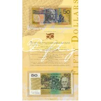 Australia 1995 $50 First Polymer AA95/Last Paper FAB Prefix Banknotes UNC in Folder