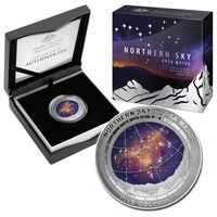 Australia 2016 $5 Northern Sky - Ursa Major Domed Silver Proof 1oz Coloured Coin
