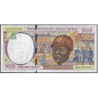 Central African States Five Thousand Francs P104C Unc