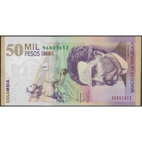 Colombia 2012 Fifty Thousand Pesos P455 Unc