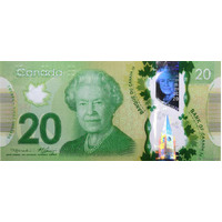 Canada 2012 $20 Dollars Polymer Banknote P108 UNC
