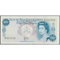 Isle of Man Fifty Pence Banknote P33 Unc