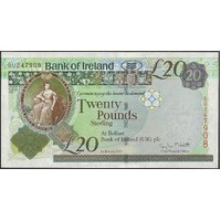 Northern Ireland/Bank of Ireland 2013 Twenty Pounds Banknote P88 Unc