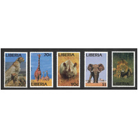 Liberia 1995 Wild Animals Set of 5 Stamps Scott 1180/84 MUH 35-8