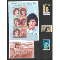 Guinea 2002 Jacqueline Kennedy Set/3 Stamps & 2 Sheets Scott 2140/44 MUH 35-13