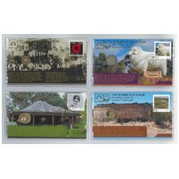 Australia 2024 Perth Stamp & Coin Show Set/4 PNCs with matching numbers (only 300 issued)