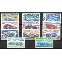 Monaco 1975 Automobiles Development Set/11 Stamps Scott 980/90 MUH 35-23