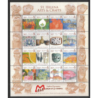 St Helena 2006 Arts & Crafts Sheetlet of 16 Stamps SG989/1004 MUH 35-30