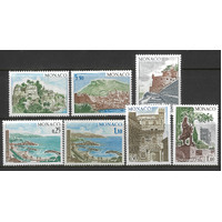 Monaco 1974-77 Views Set/7 Stamps Scott 948/54 Mint Unhinged 35-32