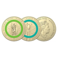 Australia 2024 NRL Men’s & NRLW Women’s Premierships Pair of Coloured $2 UNC Coins