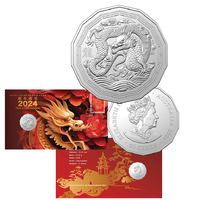 Australia 2024 Lunar New Year of the Dragon PNC (RAM) Stamp & 50c UNC Coin Cover - PNC