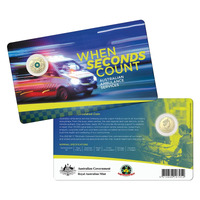 Australia 2021 Ambulance Services 'C' Mintmark UNC $2 Colour Coin In Card