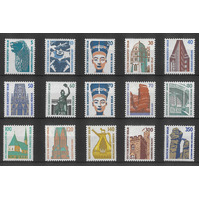 Germany West Berlin 1987-90 Historic Sites 15 Stamps Scott 9N543/57 MUH 34-17
