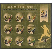 Zimbabwe 2010 FIFA World Cup South Africa Gold Foil Mini Sheet SG1308 MUH 31-5