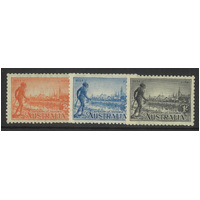 Australia 1934 Victoria Centenary 3 Stamps p10½ SG147/49 Mint Unhinged #AUBK
