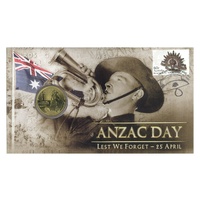 Australia 2012 ANZAC Day Lest We Forget - 25 April $1 UNC Coin & Stamp PNC Cover