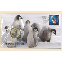 Australia 2017 AAT Emperor Penguins Stamp & $1 Coin PNC Cover