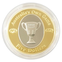 2004 AUSTRALIA FOOTBALL CLUB AFL GOLD PLATED $5 FIVE DOLLARS PROOF COIN 