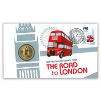 AUSTRALIA 2012 OLYMPIC TEAM -  ROAD TO LONDON STAMP & $1 UNC COIN COVER - PNC