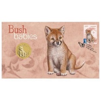 2011 Australian Bush Babies Dingo PNC Stamp & $1 UNC Coin Cover