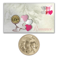 Australia 2014 Romance Forever Love Birds Stamp & $1 Coin Cover - PNC