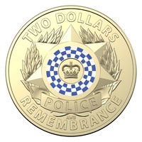 Australia 2019 National Police Remembrance $2 UNC Coin Loose In 2x2" Folder