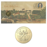 Australia 2019 The Rum Rebellion Stamp & $1 Dollar UNC Coin Cover - PNC