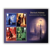UK 2020 Sherlock Holmes Miniature Sheet of 4 Stamps MUH Royal Mail