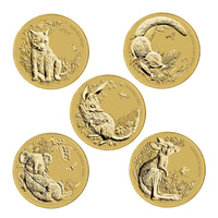 Australia 2011 Bush Babies Set of 5 $1 Dollar UNC Coins Carded