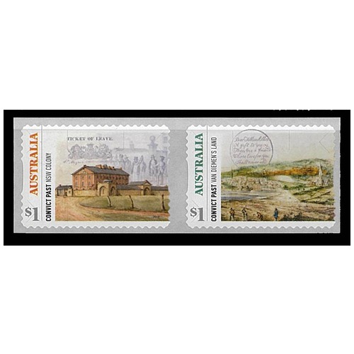 Australia 2018 Convict Past Set of 2 Coil Stamps MUH Self-Adhesive SG4839/40