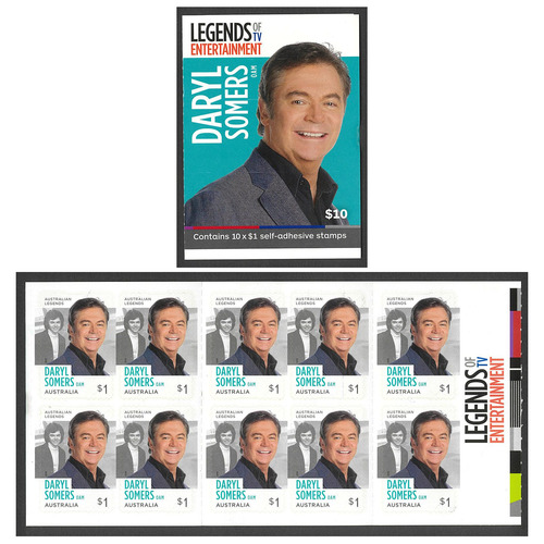 Australia 2018 Legends of TV Entertainment Daryl Somers Booklet/10 Stamps MUH Self-adhesive