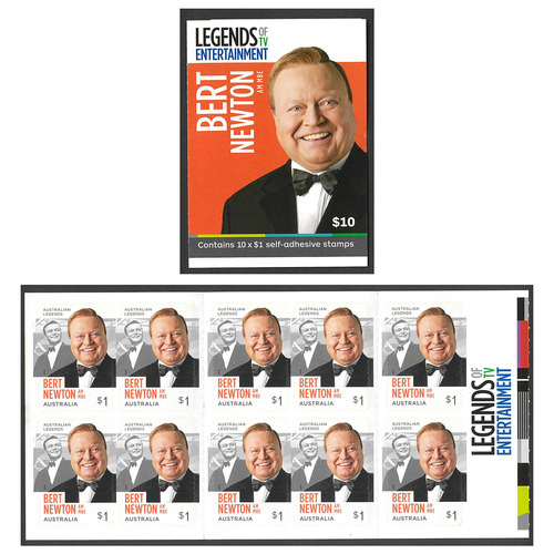 Australia 2018 Legends of TV Entertainment Bert Newton AM MBE Booklet/10 Stamps MUH Self-adhesive