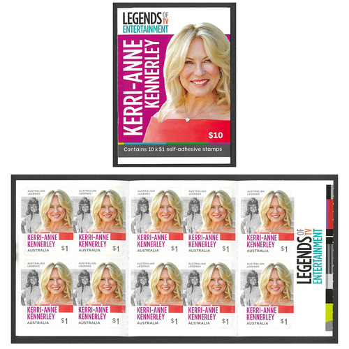Australia 2018 Legends of TV Entertainment Kerri-Anne Kennerley Booklet/10 Stamps MUH Self-adhesive