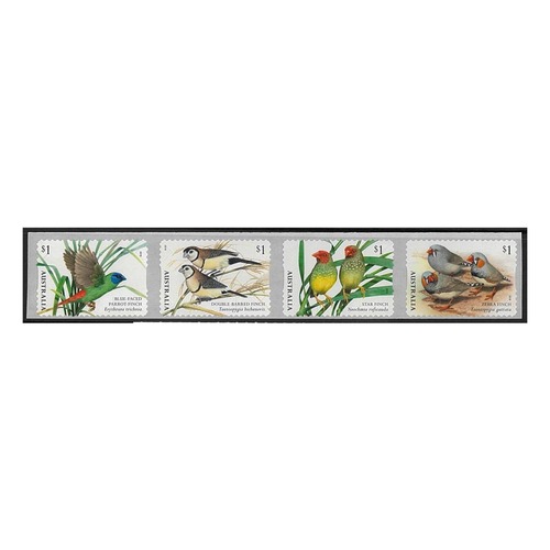 Australia 2018 Finches of Australia Part 1 Set/4 Coil Stamps MUH Self-Adhesive SG4876/79