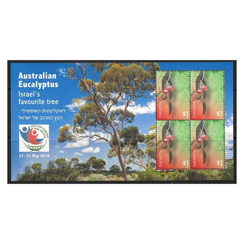Australia 2018 Eucalyptus Israel's Favourite Tree World Stamp Show Mini Sheet MUH MS4918