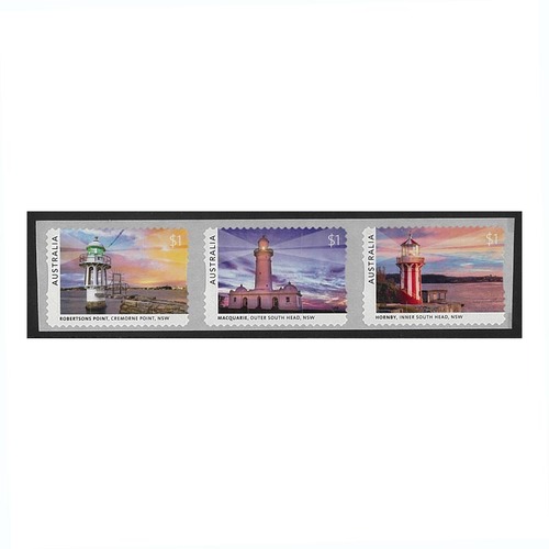 Australia 2018 Lighthouses of Sydney Set of 3 Coil Stamps MUH Self-Adhesive