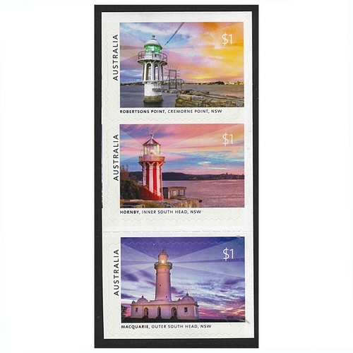 Australia 2018 Lighthouses of Sydney Ex-Booklet Set/3 Stamps MUH Self-Adhesive