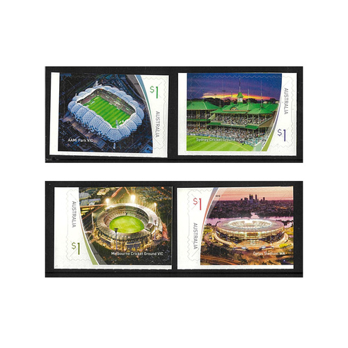 Australia 2019 Sports Stadiums Set of 4 Ex-Booklet Stamps Self-adhesive MUH