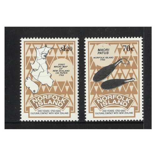 Norfolk Island 1993 Bicentenary of Contact with New Zealand Set of 2 Stamps MUH SG560/61