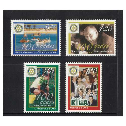 Norfolk Island 2005 Centenary of Rotary International Set of 4 Stamps MUH SG900/03