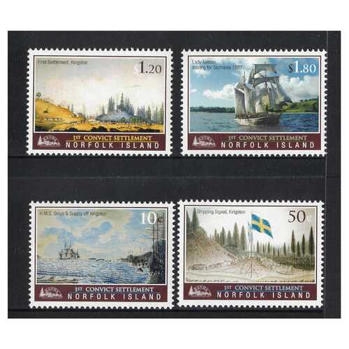Norfolk Island 2007 Bicent Transfer of First Convict Settlement to Tasmania Set of 4 Stamps MUH SG997/1000