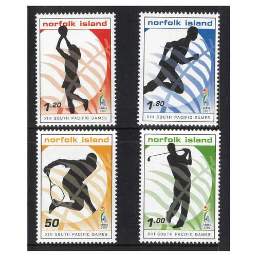 Norfolk Island 2007 South Pacific Games, Samoa Set of 4 Stamps MUH SG992/95