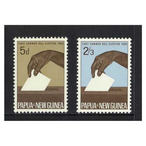 Papua New Guinea 1964 Common Roll Elections Set of 2 Stamps MUH SG55/56
