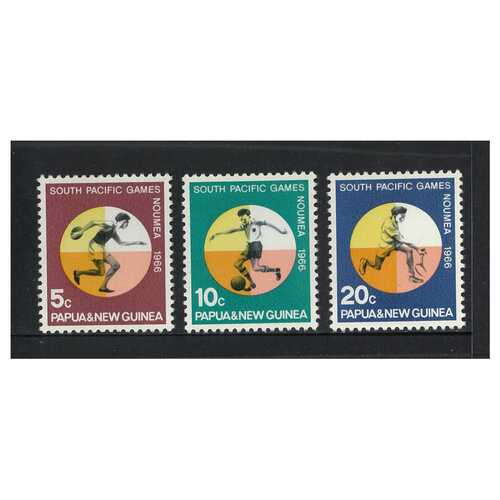 Papua New Guinea 1966 South Pacific Games Noumea Set of 3 Stamps MUH SG97/99