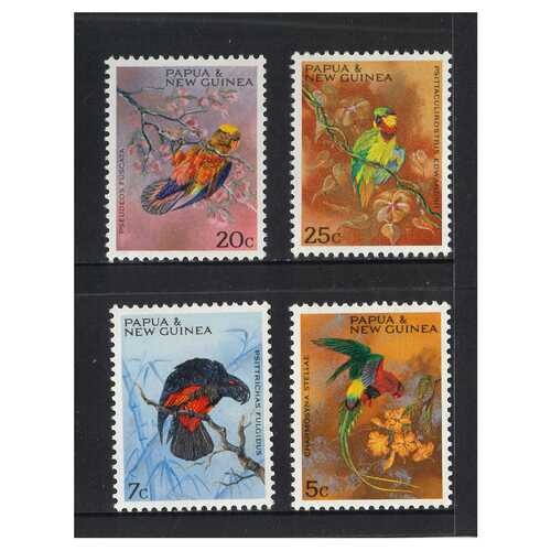 Papua New Guinea 1967 Christmas/Territory Parrots Set of 4 Stamps MUH SG121/24