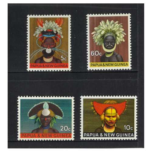 Papua New Guinea 1968 National Heritage/Headdresses Set of 4 Stamps MUH SG125/28