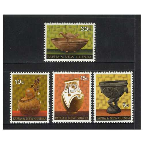 Papua New Guinea 1970 Native Artefacts Set of 4 Stamps MUH SG187/90