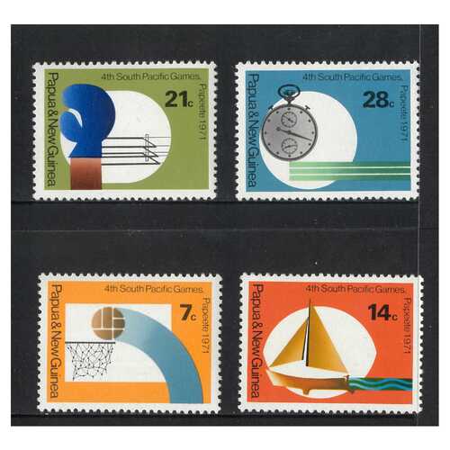 Papua New Guinea 1971 Fourth South Pacific Games Papeete, Tahiti Set of 4 Stamps MUH SG200/03