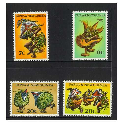 Papua New Guinea 1971 Native Dancers Set of 4 Stamps MUH SG208/11